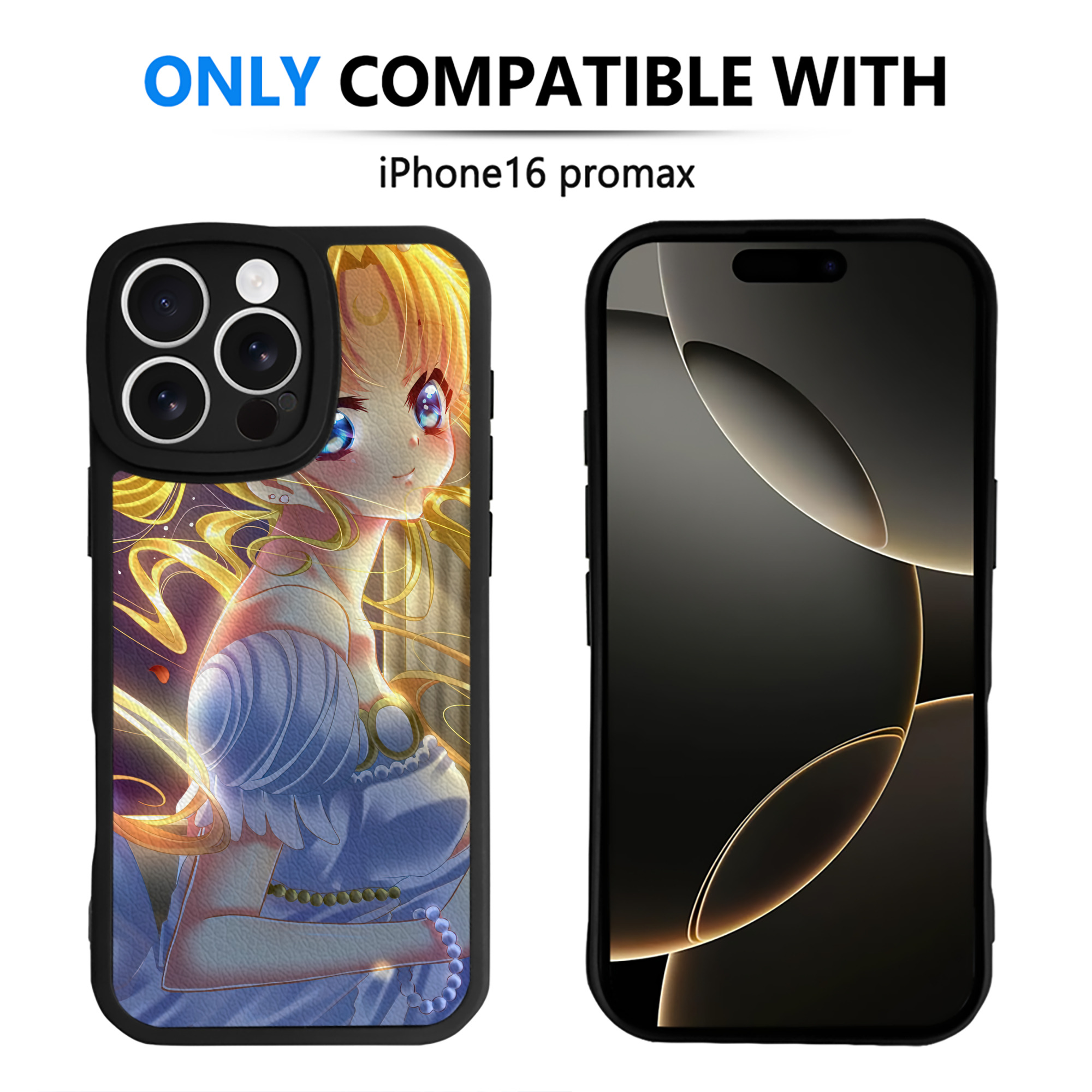 （画像用） 美少女戦士セーラームーン Sailor Moon 【iPhone 16シリーズ対応】シリコンスマホケース（レザー調） 材質：シリコン